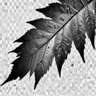 clipart leaf black and white