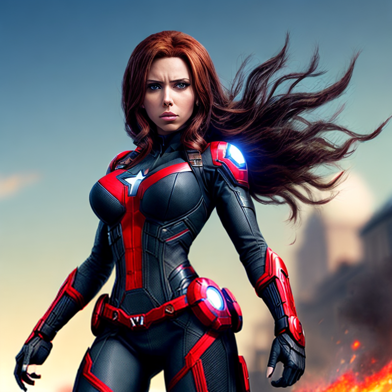 madison ivy black widow avengers age of ultron my hero academia anime style