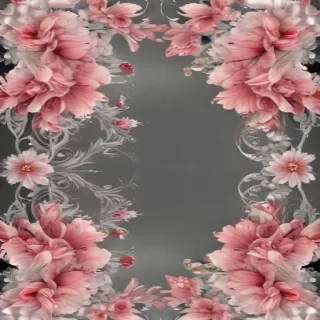 transparent flower border