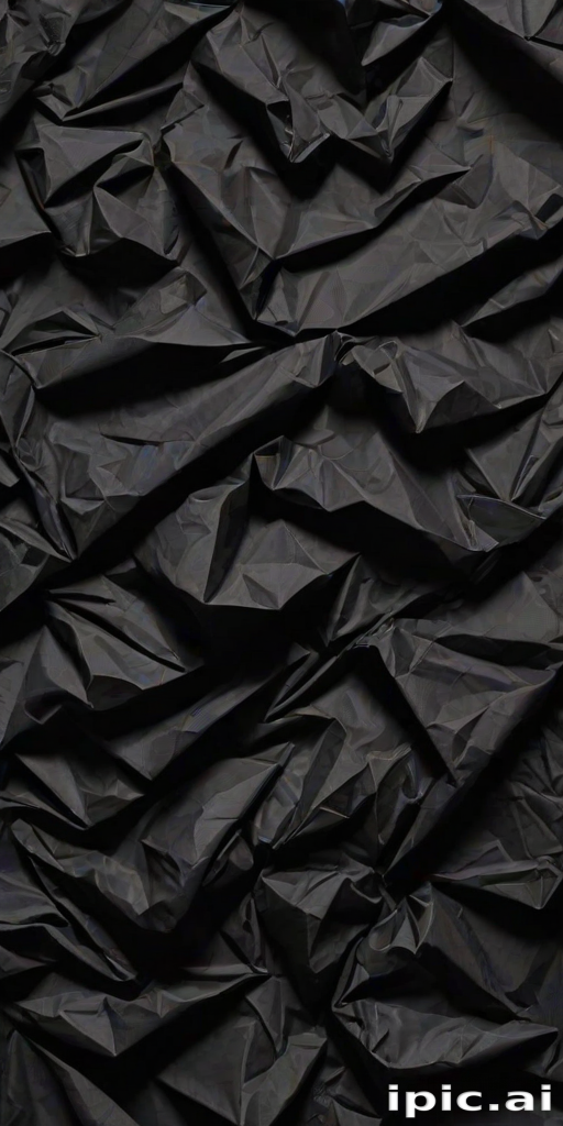 crumpled black paper