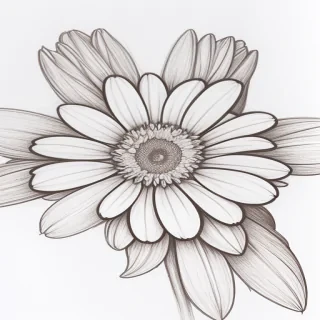 flower drawing images with colour