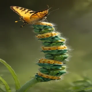 caterpillar to butterfly