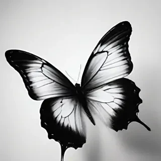 black and white butterfly wallpaper