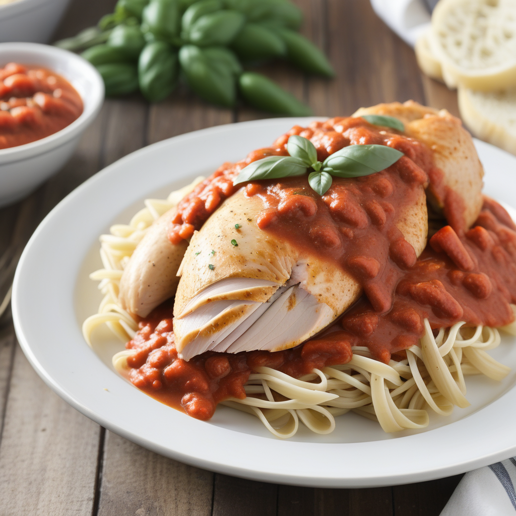 slow cooker chicken with marinara sauce