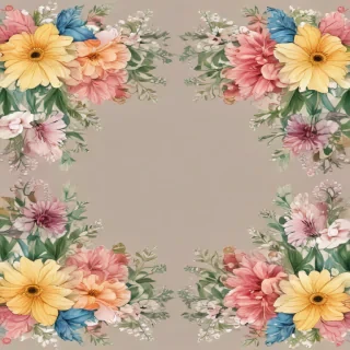 free flower border clipart