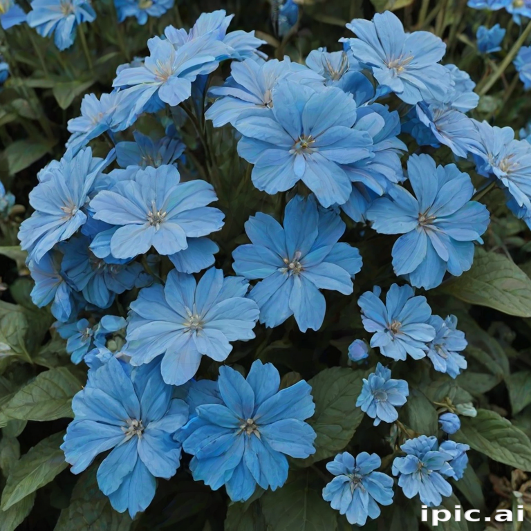 aesthetic blue flowers