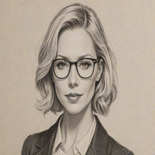 Charming Desi Lydic, pencil sketch, portrait of Superb woman 1928s in glasses, hair style beatnik, outline, clear lines, fine lines, 8k