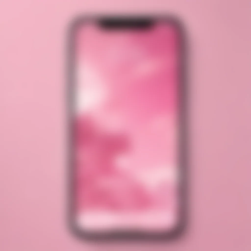 pink home screen