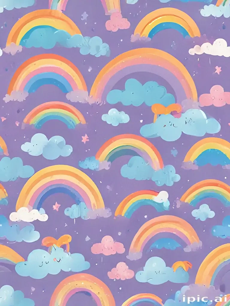 cute rainbow background