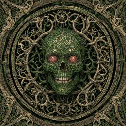 Dark Fantasy Art of (Bipolar Digital Artwork:1.3) of (Sketch:1.3),(Energetic:1.3) Moss Green, intricate, beautiful, symmetric,     Ivory, Emerald, Ruby, Sapphire,  Gold, Silver, Bronze,  Topas, Amethyst, Mosaic,    Flower,  Fractal,    Branches,  embroidery, Poisonous Bite: A bite that injects venom, found in mythical creatures like basilisks.,Pulley System: A system of wheels and ropes used to lift or move heavy objects, often in construction.,Doublet: A snug-fitting jacket, often padded, worn by men.,Ash Rain: Dark, gritty precipitation resulting from volcanic eruptions or widespread fires.,Fuchsite: A green variety of mica used as a pigment and in decoration. <lora:Vintage_Street_Photo:1>, <lora:woodfigurez:1> woodfigurez style,(by Artist M.C. Escher:1.3),CGSociety,ArtStation,(Ascii Art:1.3),(Low Contrast:1.3), dark, moody, dark fantasy style