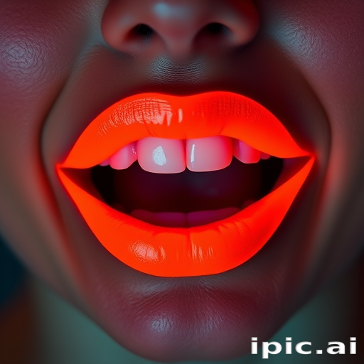 Neon orange lips electrify with bold energy in the "Citrus Shock" design, featuring a vivid, attention-grabbing hue that seems to glow from within, creating a daring and playful lip look that's ideal for summer festivals, vibrant photoshoots, or making a statement at any event