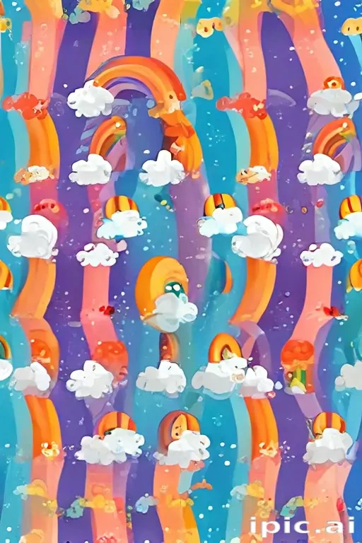 cute rainbow background