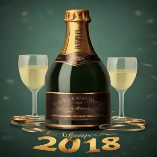 happy new year vintage