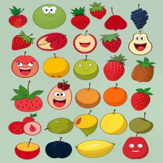 cartoon fruit