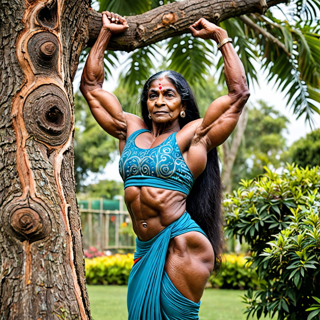 Free Ai Image Generator - High Quality and 100% Unique Images -  — A  very strong muscular elderly female black indian bodybuilder with enormous  oversized vascular biceps, broad shoulders, thick neck