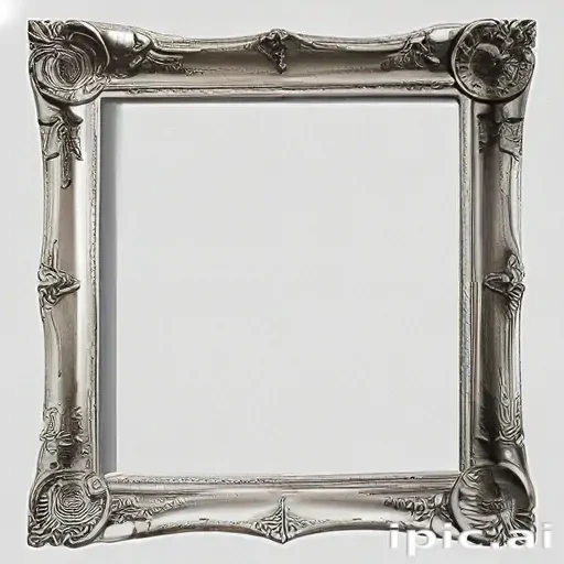 silver picture frame png