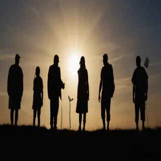 people silhouette png