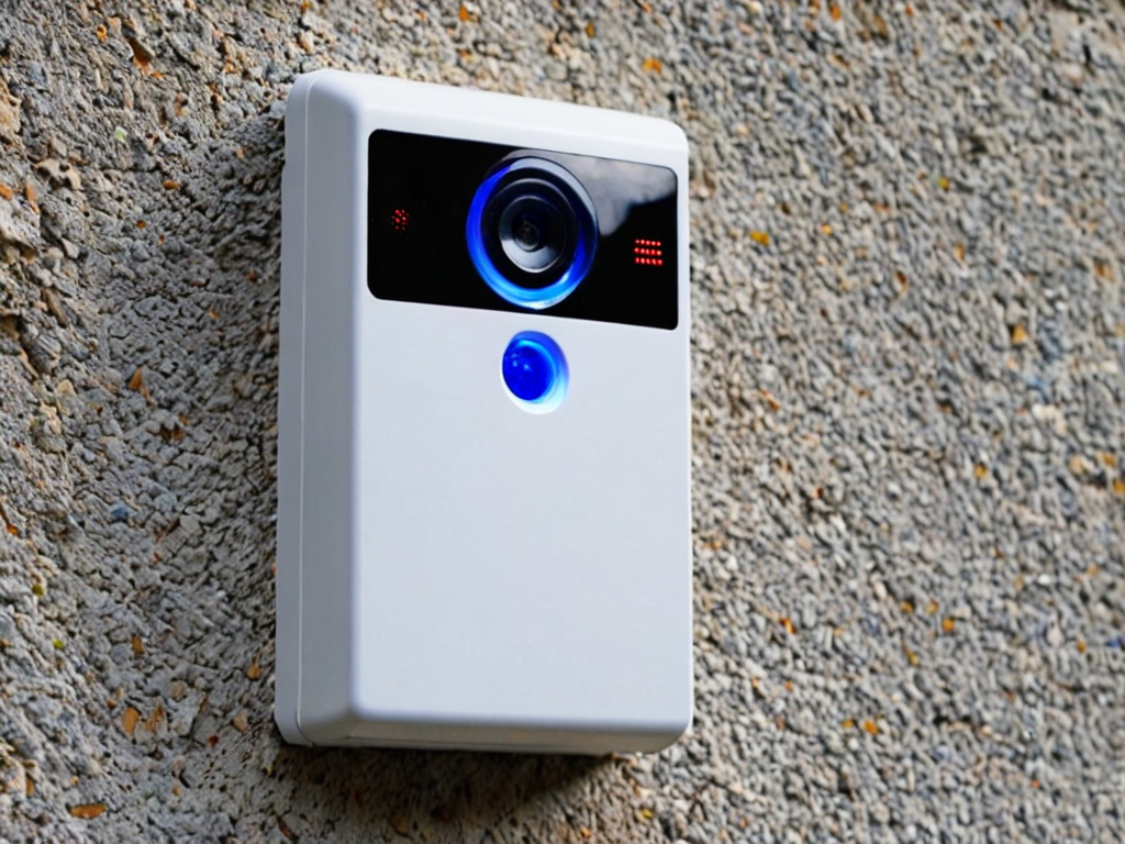 Security Alarms System with blue light