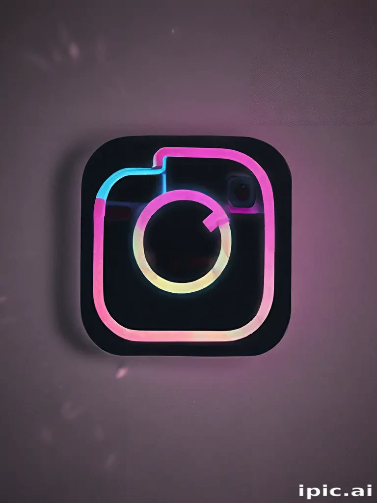 neon instagram logo