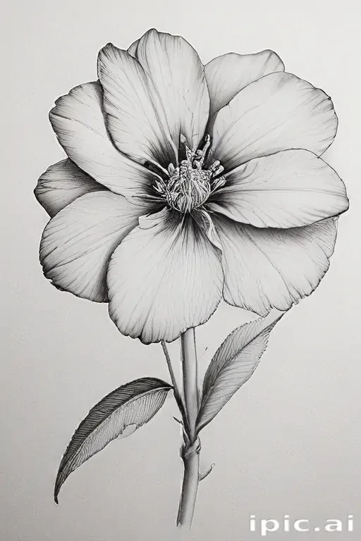 flower drawings pencil