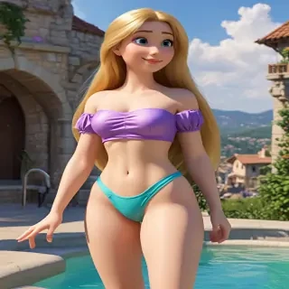 rapunzel in bikini