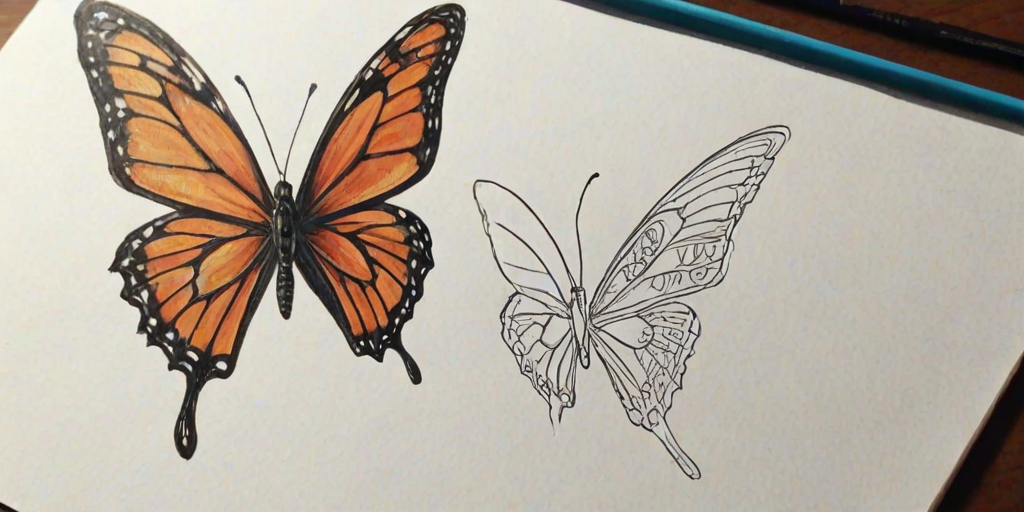 butterfly drawling