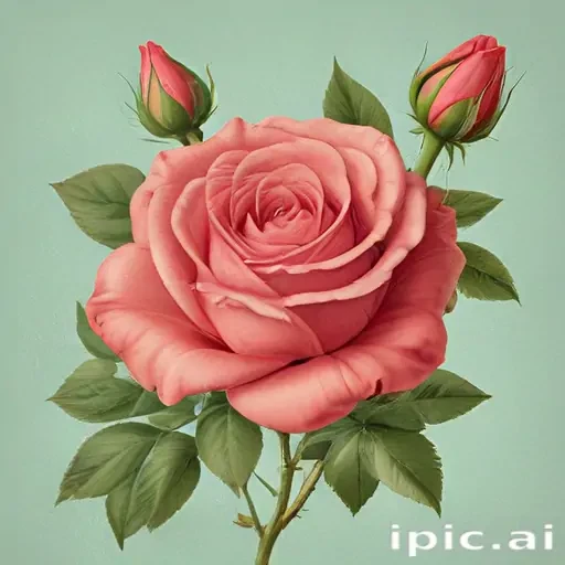 vintage rose illustration