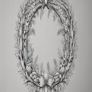 wreath drawing