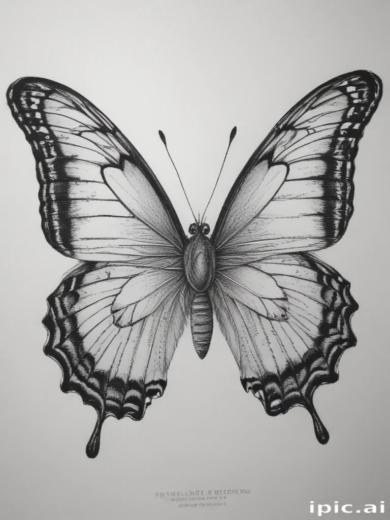 butterfly drawing outline