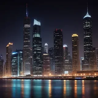 city lights background