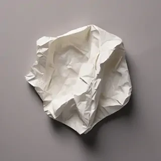 crumpled up paper