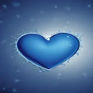 blue heart wallpaper