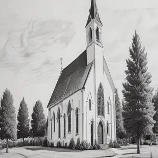 church drawing