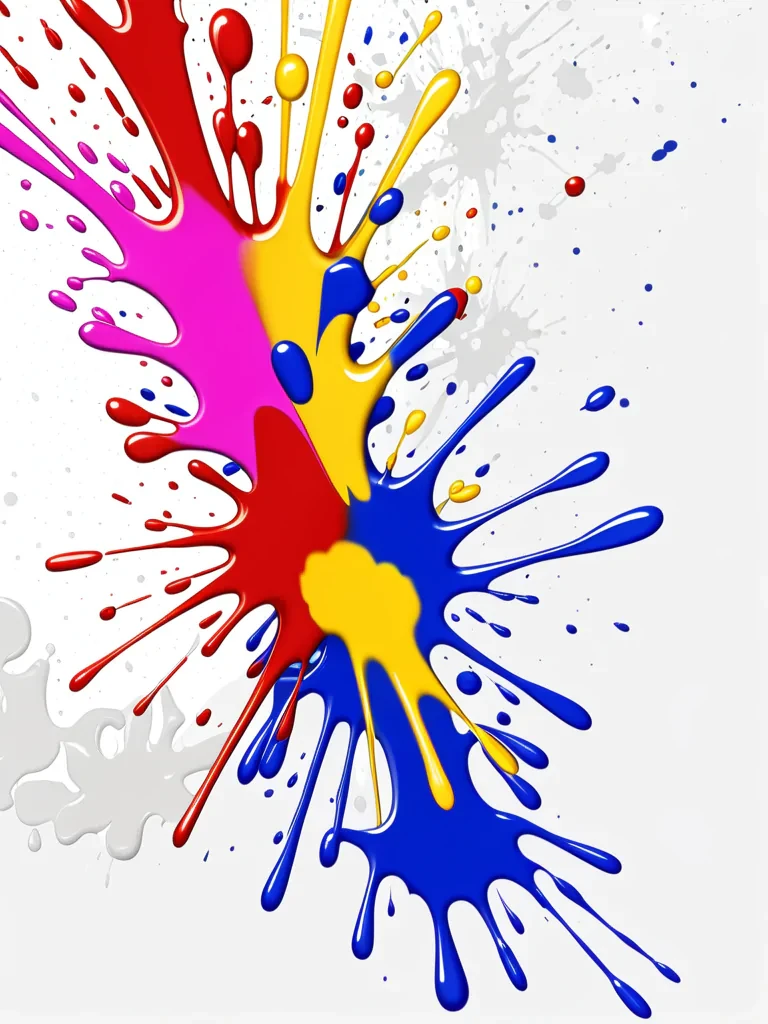 transparent paint splatter