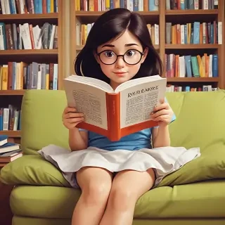 reading cartoon