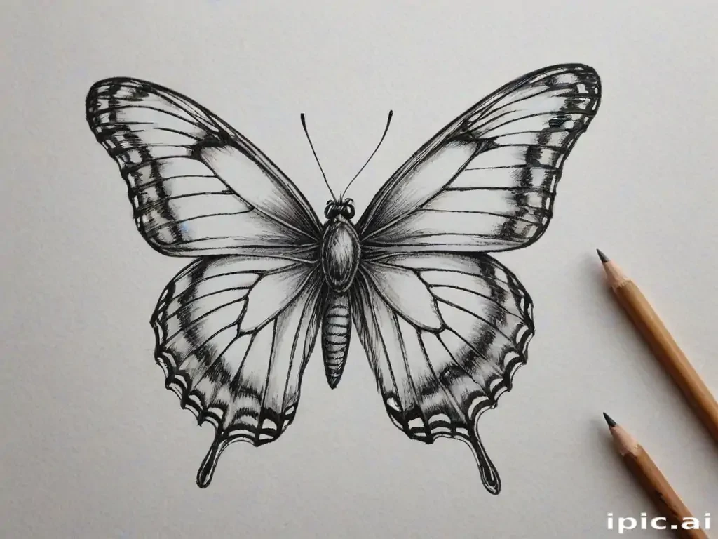 buterfly sketch