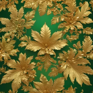 gold and green background
