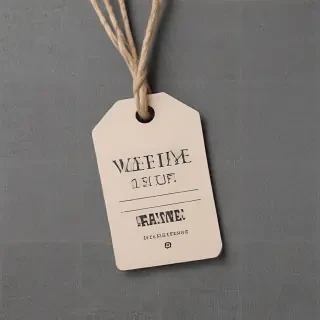 clothing tag mockup