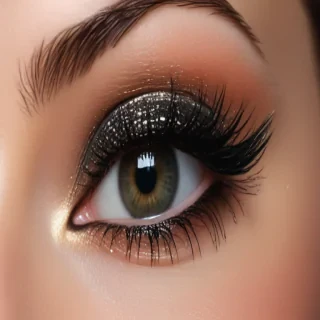 black with glitter