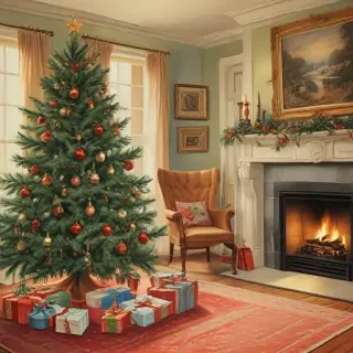 vintage christmas illustration