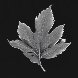 clipart leaf black and white