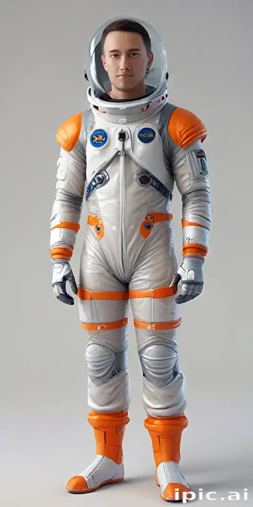 cartoon transparent astronaut suit
