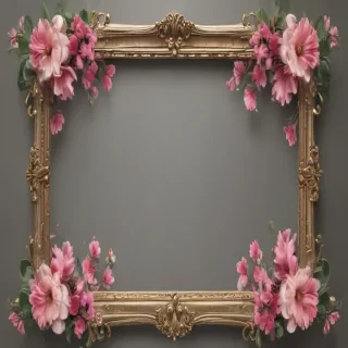 frame with flowers