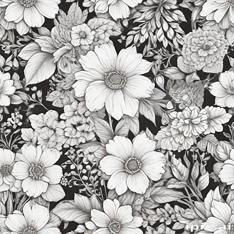 flower line art