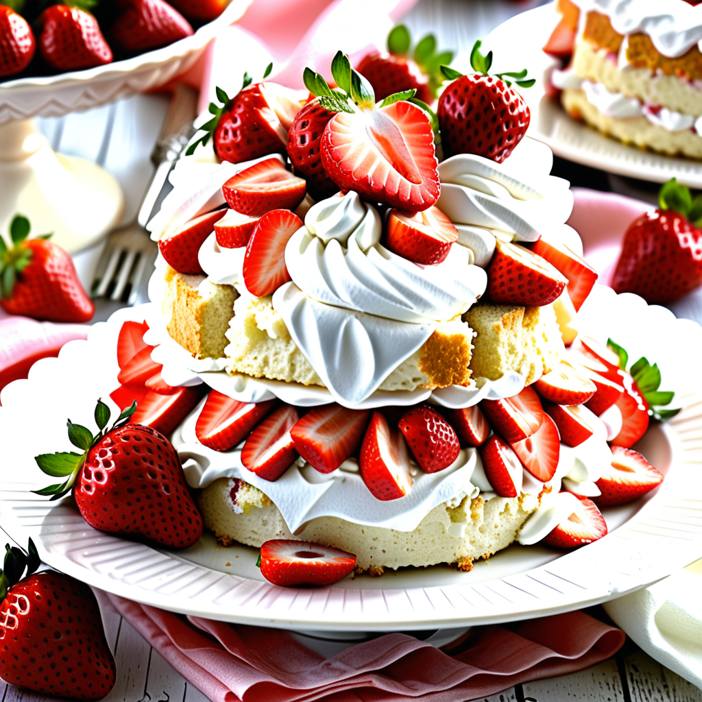 strawberry shortcake using angel food cake