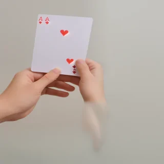 holding card