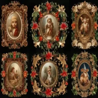 christmas clip art frames