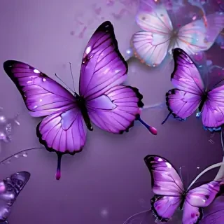 purple butterflies wallpaper