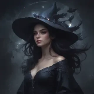 beautiful dark witch fantasy art
