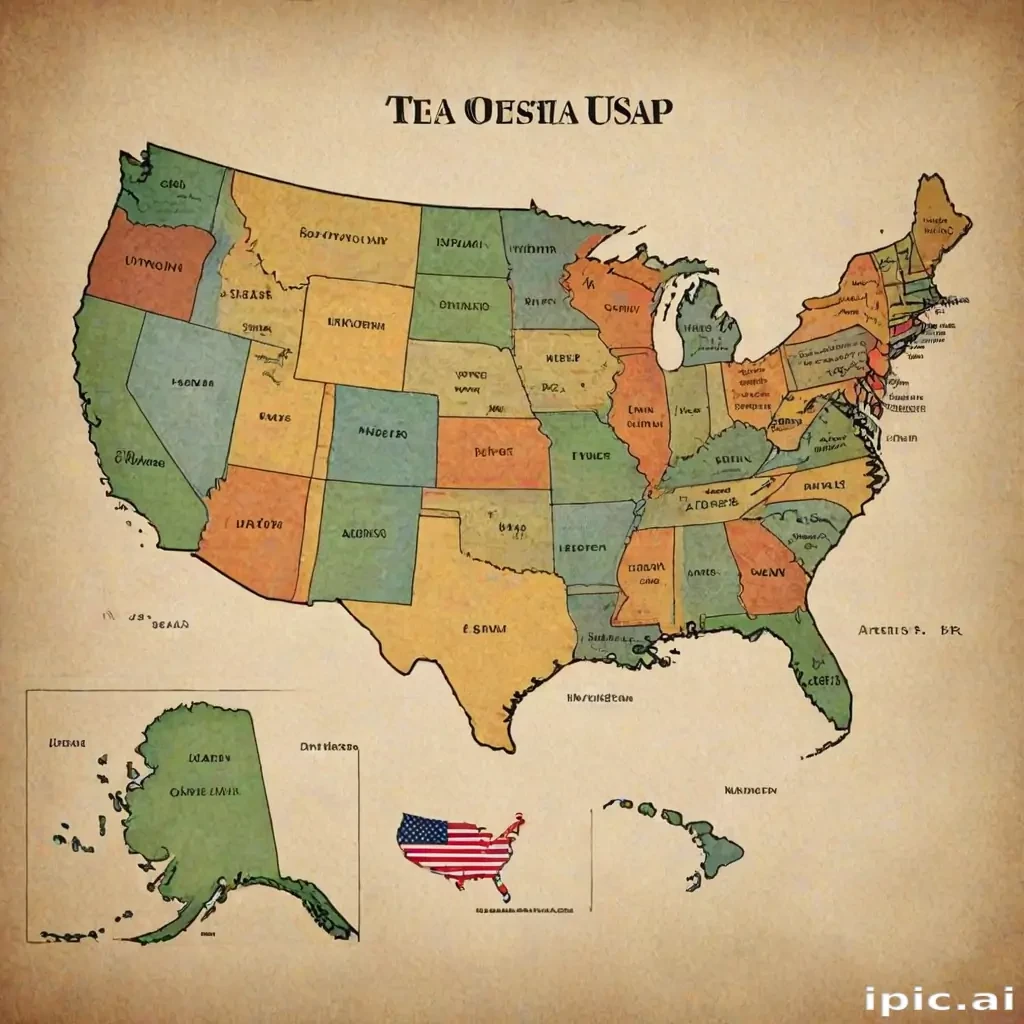 usa map with states